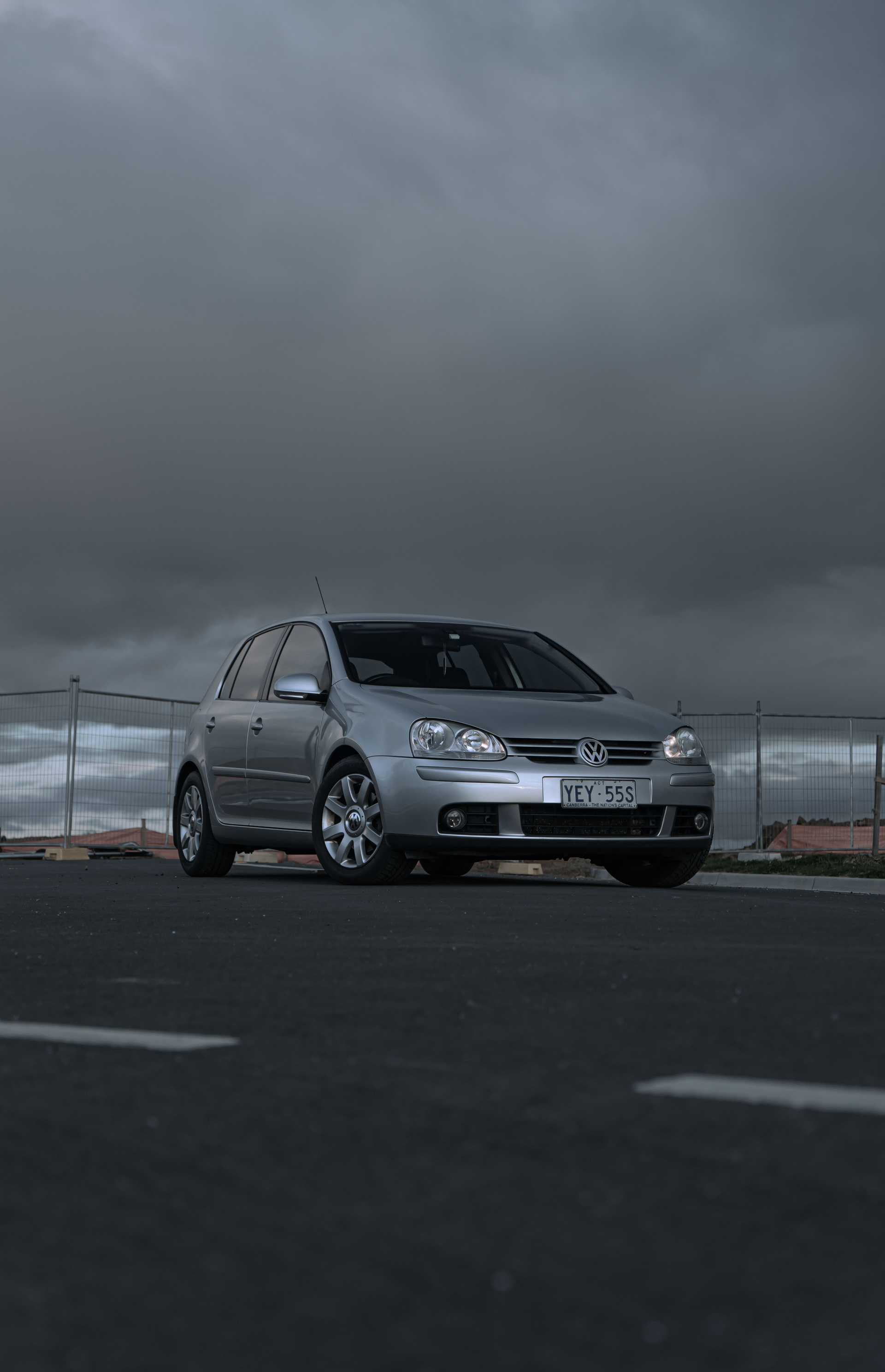 Front view of a VW Golf